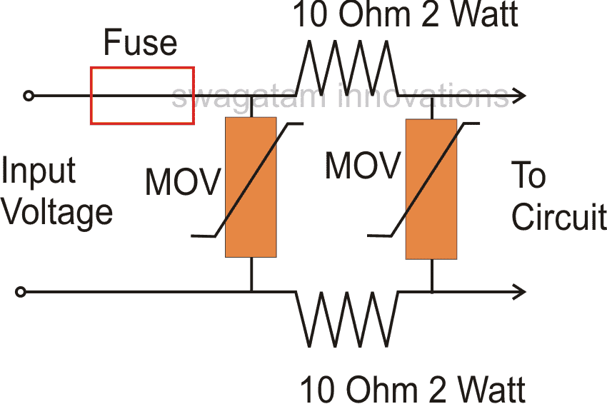 resistor MOV com base supressor de surto