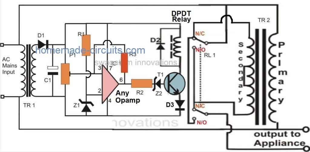 circuito estabilizador de voltagem simples de geladeira