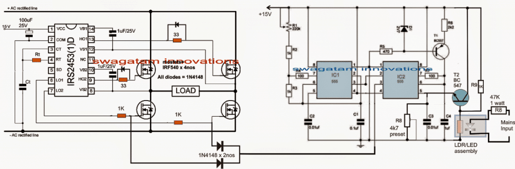 Transformerless Voltage Stabilizer Circuit