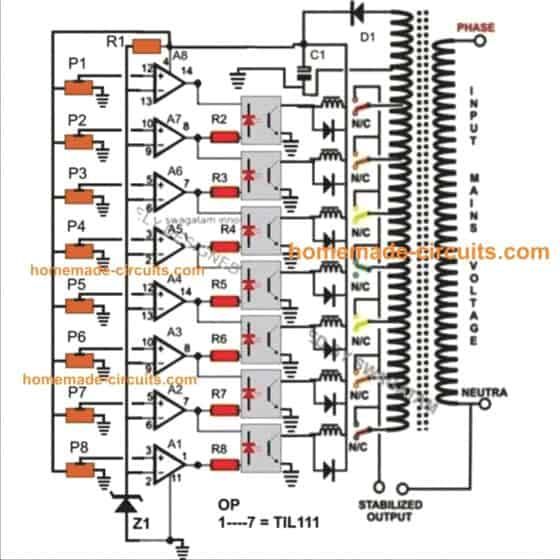 7 circuito estabilizador de tensão de relé