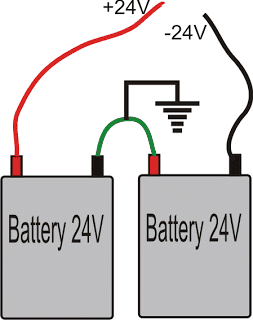 convertir dos baterías de 12V en una batería de 24V