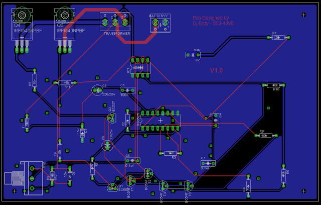 Progettazione PCB del circuito inverter SG3525