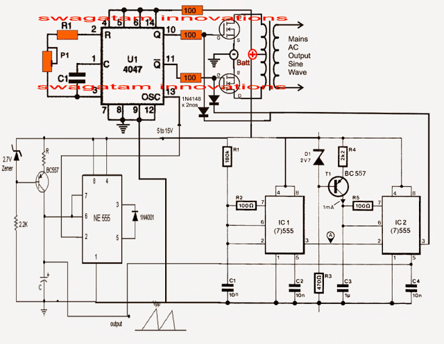 Purong Sine Wave Inverter Circuit Gamit ang IC 4047