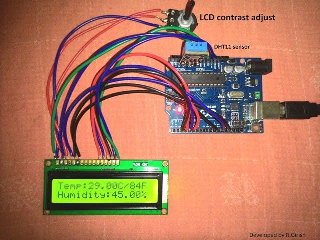 Maak dit digitale temperatuur- en vochtigheidsmetercircuit met Arduino