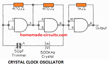 circuito oscilador de cristal