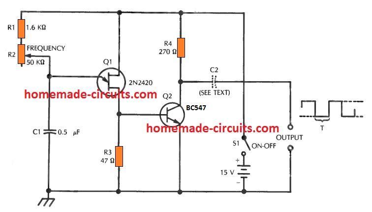 10 circuiti a transistor unigiunzione semplice (UJT) spiegati