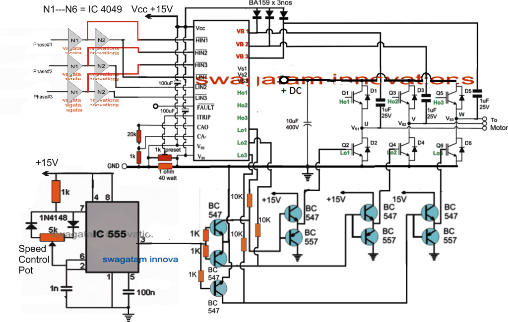 Sirkuit ESC pengontrol kecepatan elektronik sederhana