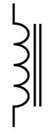   Simbol induktora željezne jezgre