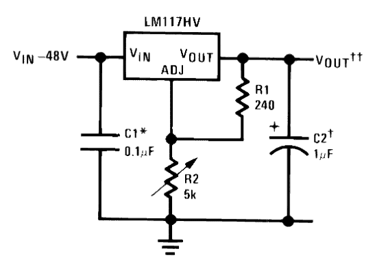 0-60V LM317HV spremenljivo napajalno vezje