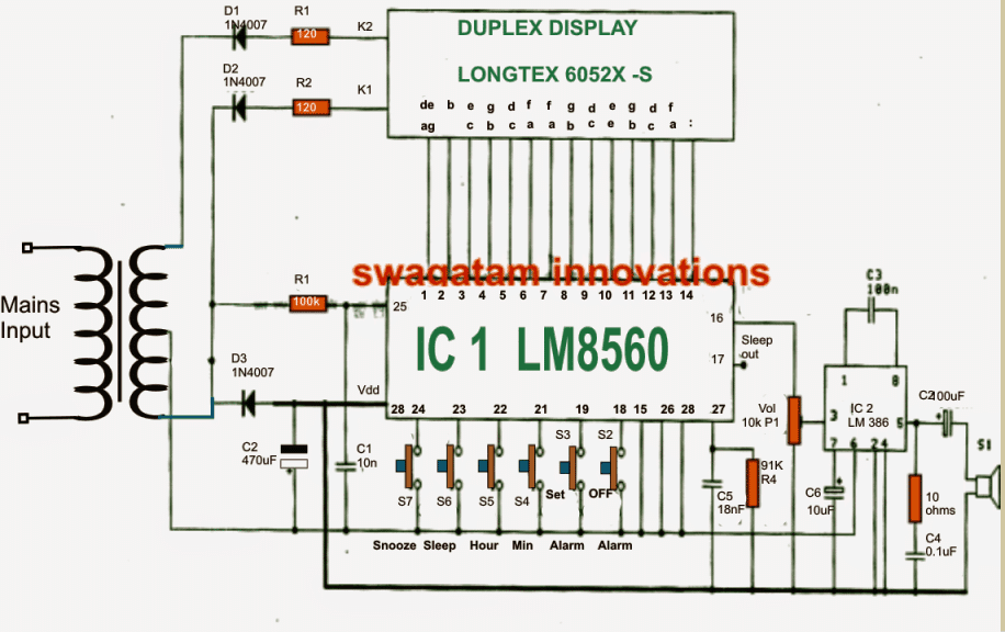 Yksinkertainen digitaalinen kello LM8650 IC -piirillä