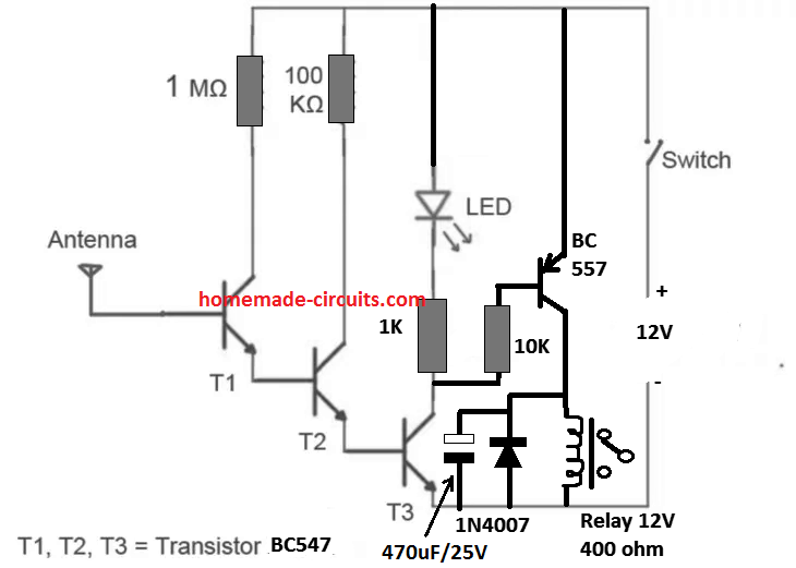 circuito detector de fase de CA sin contacto transistorizado