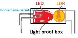 تفاصيل تجميع قارنة التوصيل البصري LED LDR