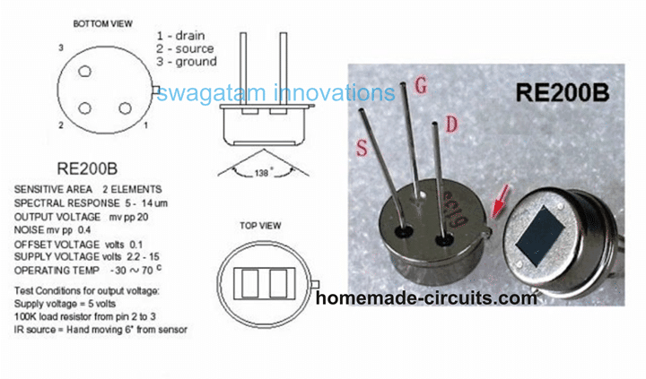 4 Sirkuit Simple Motion Detector menggunakan PIR