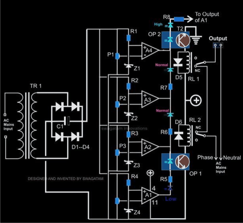 3 Circuitos de corte de alta e baixa tensão de 220 V testados usando IC 324 e transistores