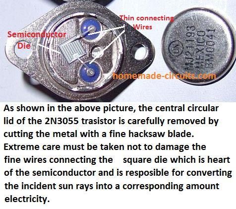 Como fazer uma célula solar a partir de um transistor