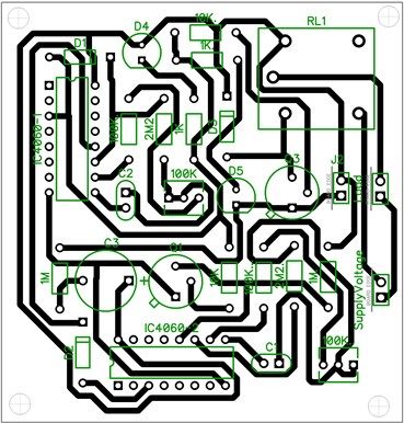 Diseño de PCB para circuito temporizador programable