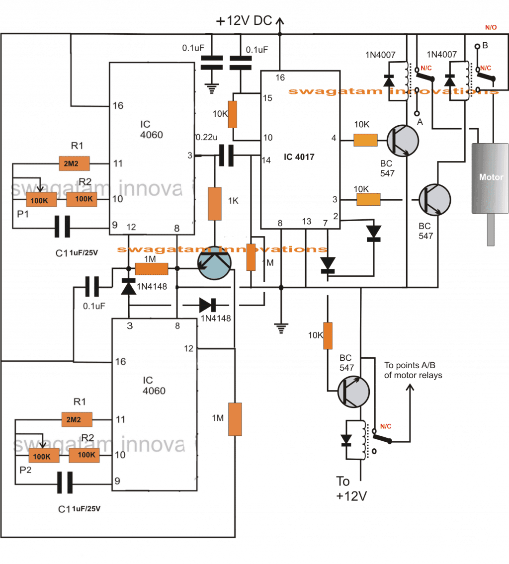 Circuit de minuterie de moteur bidirectionnel programmable