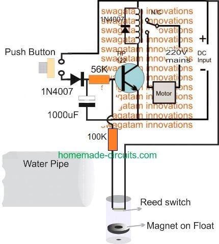 jednoduchý obvod motoru na sucho